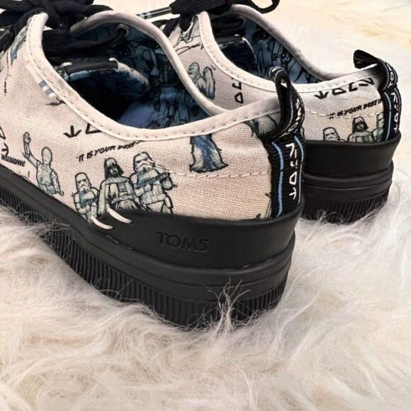 Star Wars x Toms Star Wars Sketch Print Shoes TRVL Lite Low Men's Size 8.5 W - Picture 6 of 9
